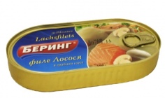 Филе лосося в грибном соусе 190 гр.х36 с/к (ключ)